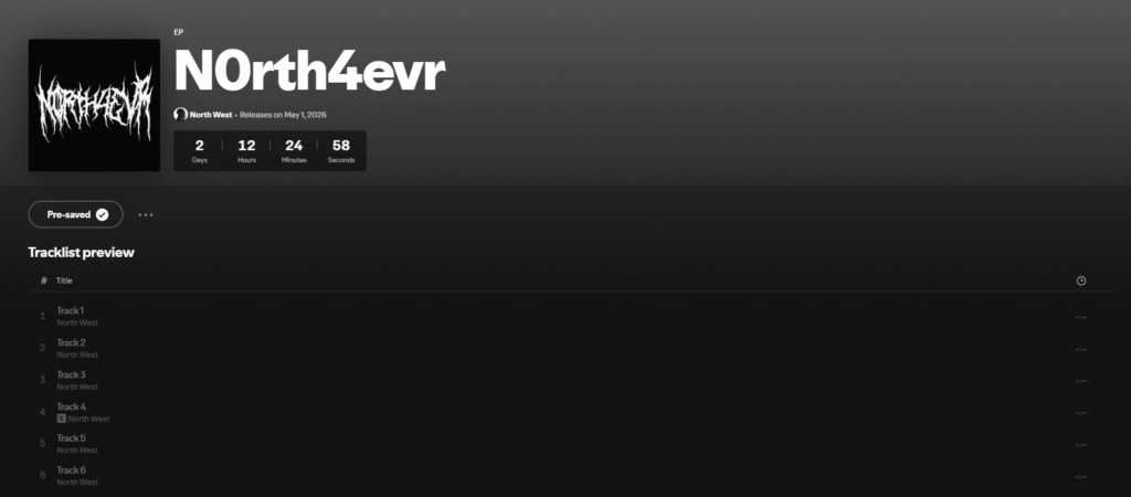 North West N0rth4evr EP COUNTDOWN