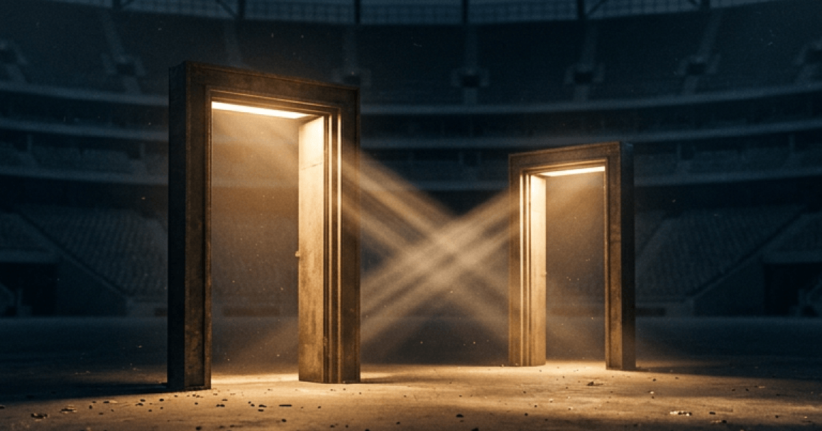 Ye Tampa concert crowd under stage lights at Raymond James Stadium during the 2026 tour