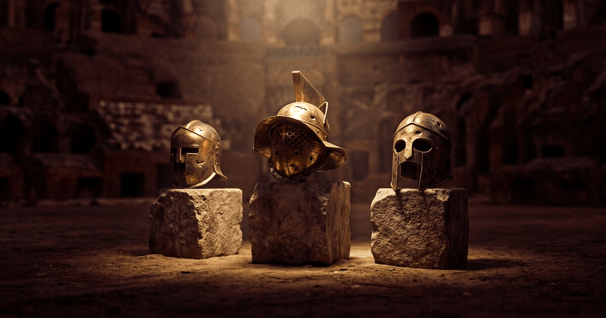 Gladiator 3 album rumor concept art for Kanye West Travis Scott and Don Toliver