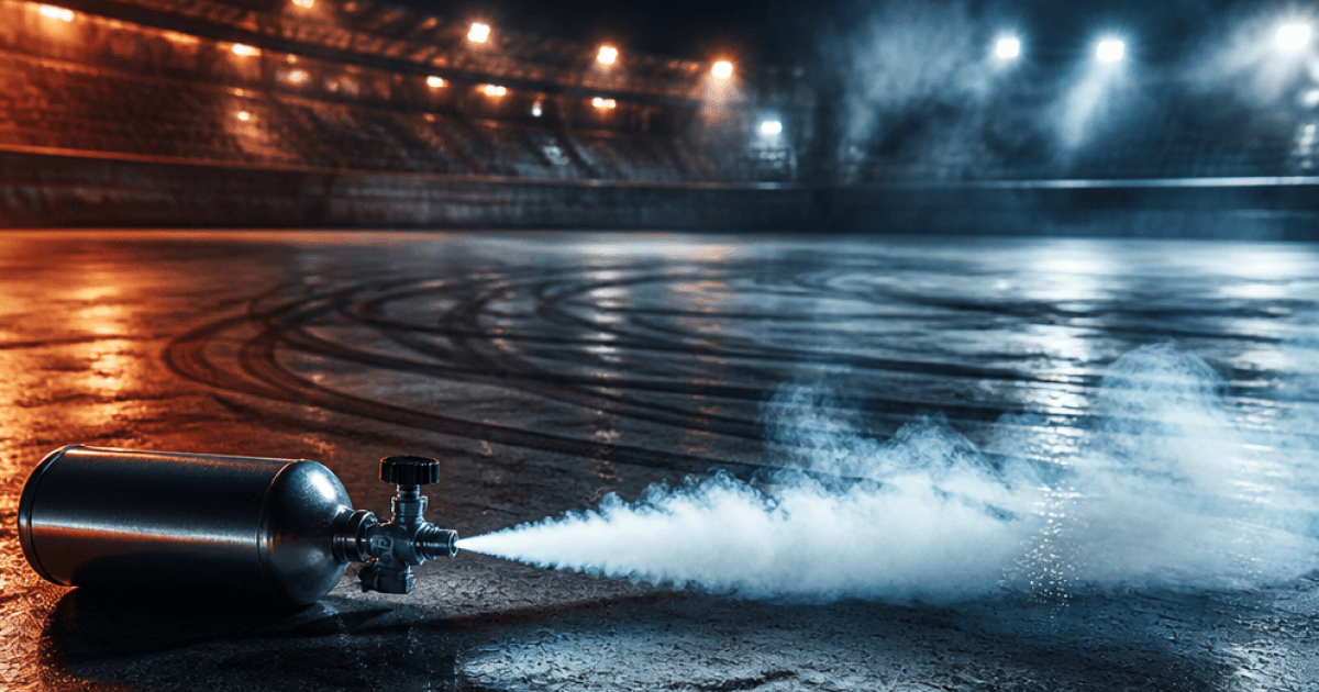Stage lights and smoke evoking the Don Toliver Nitrous tour opening night