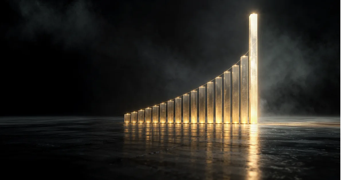 Drake Spotify streams pass 17 billion in 2026, shown as a rising bar chart of glowing gold columns